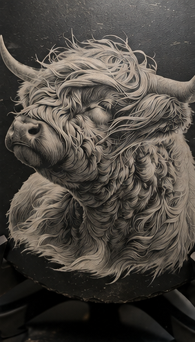 Highland Cow 30cm Slate Plaque