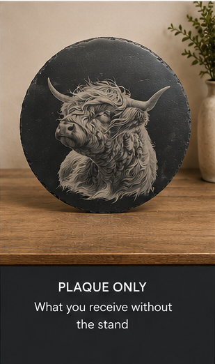 Highland Cow 30cm Slate Plaque