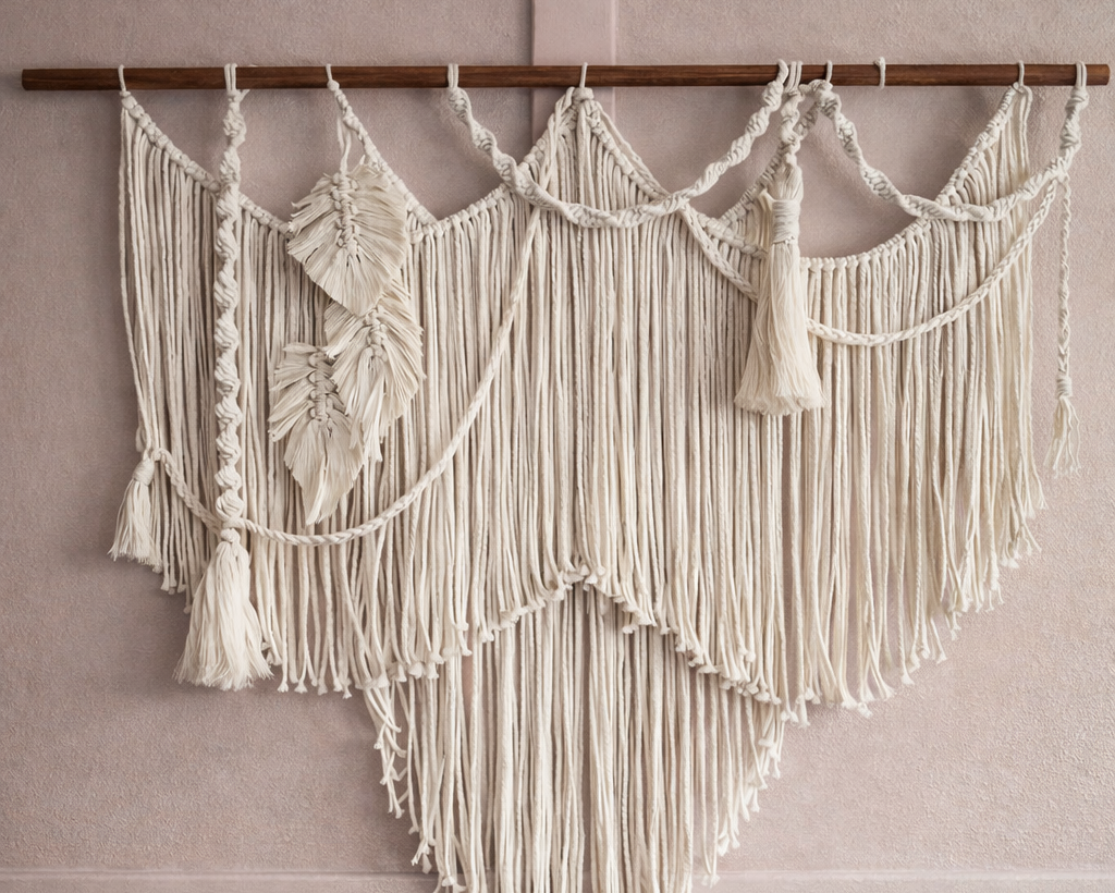Macrame wall hanging | Large Boho cotton fiber Art Tapestry